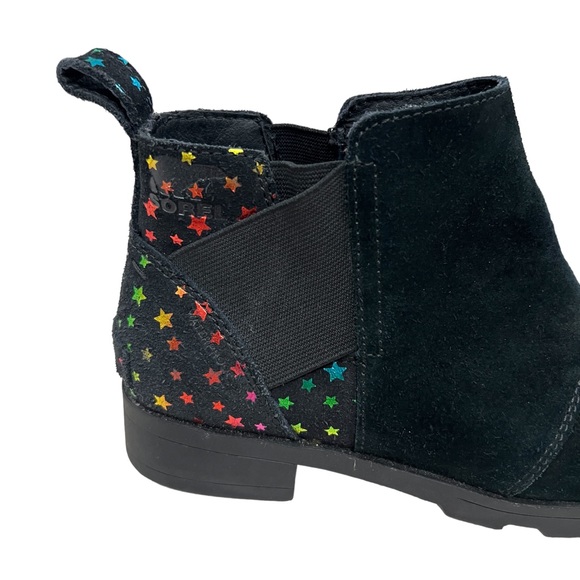 Sorel Emelie youth girls suede Chelsea ankle booties size 4 - Picture 4 of 9